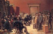 Charles west cope RA The Council of the Royal Academy Selecting Pietures for the Exhibition USA oil painting artist
